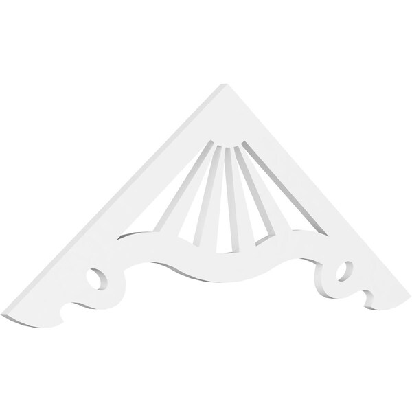 Ekena Millwork Pitch Marshall Architectural Grade PVC Gable Pediment, 60"W x 22 1/2"H x 1"P (9/12) GPP060X023X100MAR - main